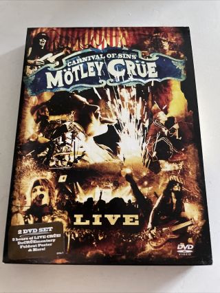 Motley Crue - Carnival Of Sins Live (dvd,  2005,  2 - Disc Set) Rare W Poster