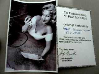 Rare Greta Thyssen signed autographed 5x7 photo w/COA - Shadows - 3 Blondes 3