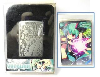 Vocaloid Hatsune Miku Amusement Prize Oil Lighter Mib Rare 150206a03