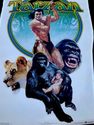 Tarzan Coleco Marvel Poster 1983 Vintage Rare Large Video Game Promo Cover