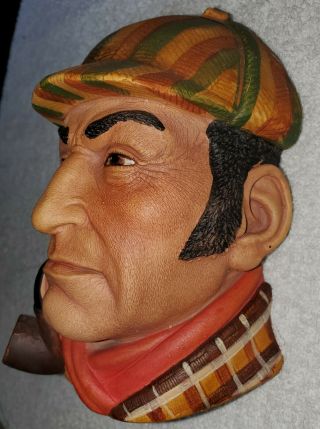 RARE Legend Chalkware Head Sherlock Holmes Dr Watson 1981 3