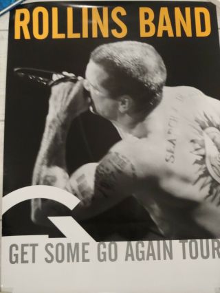 Rare Vintage Rollins Band Double Sided Get Some Go Again Promo Poster 2000 18x24