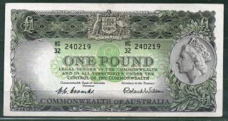 Australia 1 Pound P - 34 1961 - 65 Xf Rare