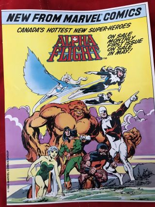 Alpha Flight John Byrne Jack Of Hearts 2 Promo Posters Marvel 1984 Vintage Rare