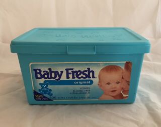 Vintage 1994 Scott Baby Fresh Diaper Wipes Wipe Container Rare Prop Staging 24