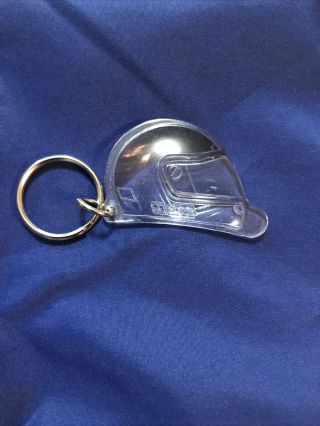Rare Promotional Clear Plastic Hjc Helmet Keychain