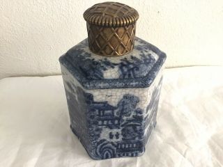 Vintage Rare United Wilson Porcelain Juwc China Oriental Ginger Jar