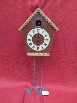 Vintage Rare Wall Clock - Lighthouse - Kettlebell Cuckoo Bird Ussr Not
