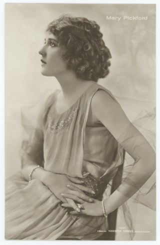 Silent Movie Actress Mary Pickford Rare Swedish Postcard