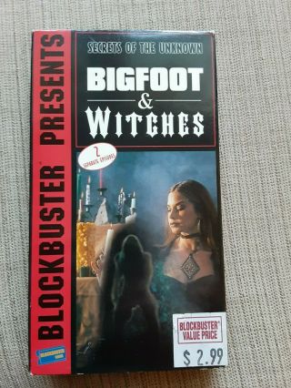 Bigfoot & Witches Vhs - Secrets Of The Unknown - Rare Blockbuster Presents Video