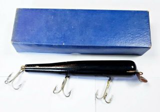 Rare Fuller Brothers Swimmer Lure All Black Made In Ma 1940s
