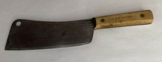 Rare Antique Meat Cleaver Kitchen Butcher Knife Farm Knives Tool Ontario ☆usa