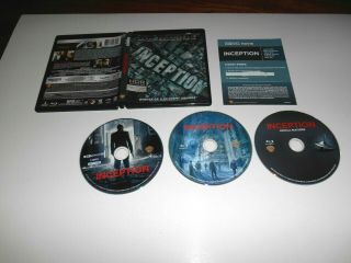 Inception: 4k Ultra Hd,  Blu - Ray 3 Disc Set) Rare & Oop) I Ship Faster