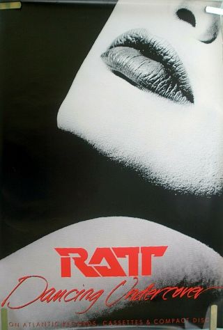 Rare Ratt Dancing Undercover 1986 Vintage Orig Music Record Store Promo Poster