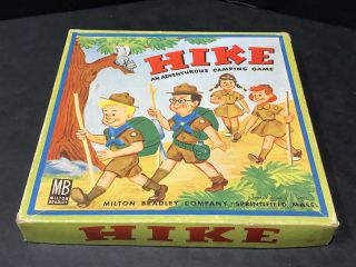 Vintage Rare Milton Bradley Hike Board Game Boy Scout Girl Scouts Camping 4397