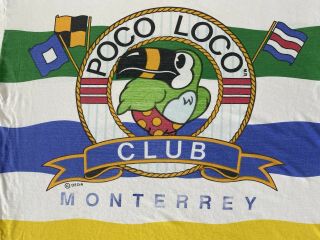 Vintage 90s Poco Loco Club Mens XL Multi - Color Striped Monterrey T Shirt Rare 2