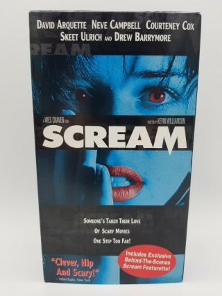 Scream (vhs,  1997) Rare Blue Cover Variant Dimension Home Video