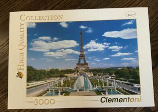 Clementoni Puzzle 3000 Paris Tour Eiffel Tower Rare Complete