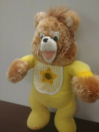 Vintage Yellow Teddy Ruxpin Very Rare Bear Nighty Lite 1985 Worlds Of Wonder