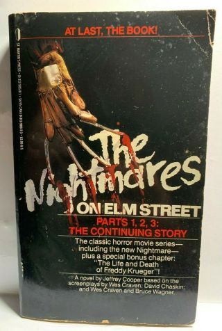 The Nightmares On Elm Street Continuing Story Book Rare Freddy Kreuger 1 2 3