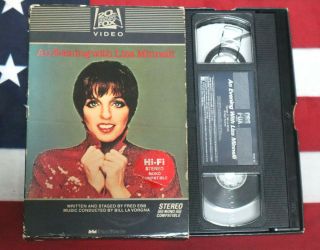An Evening With Liza Minnelli (vhs,  1981) Live Concert Video Big Box Stereo Rare