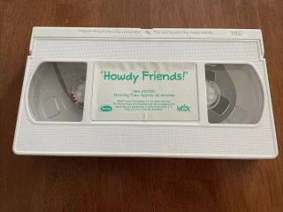 Barney - Howdy Friends Vhs 2001 Rare Oop White Tape - Purple Dinosaur
