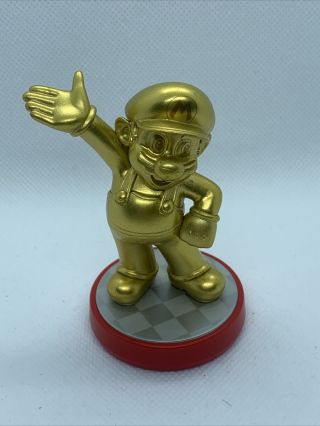 Nintendo Gold Mario Amiibo Figure Mario Series Switch Wii U 3ds Rare