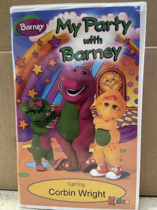 My Party With Barney Vhs Tape Rare Kideo Personalized Video