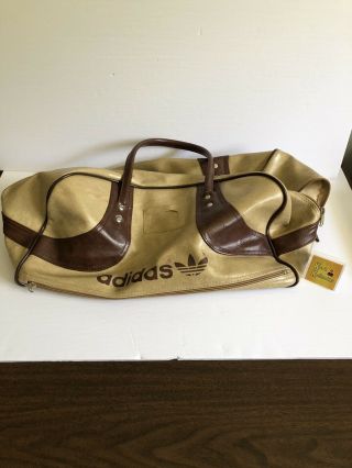 Adidas Vintage Brown Bag (rare) Some Stains,  Missing Bottom Peg