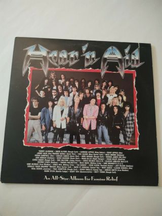 Hear N Aid All Star Album Lp Record 422 - 826 - 044 - 1 Rare Promo Mercury Vg,  /vg