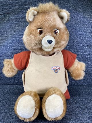 Vtg 1985 Teddy Ruxpin Doll Bear Fully Dressed Vintage Rare