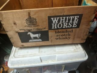Vintage White Horse Scotch Whisky Crate (192 Minatures).  Rare Version 20x14x11