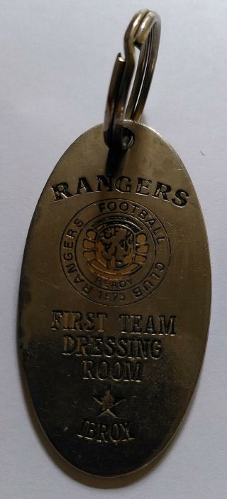 Rangers Football Club (rfc) First Team Dressing Room Ibrox Keyring (rare)