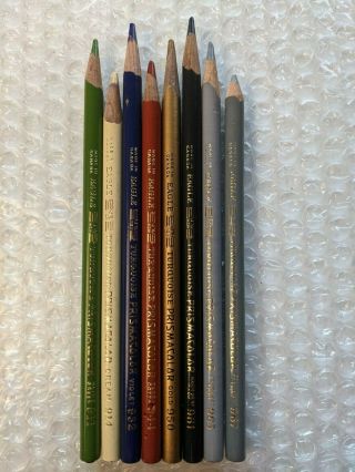 8 Eagle Turquoise Prismacolor Vintage Colored Pencil pre - Berol Era Rare & HTF 2