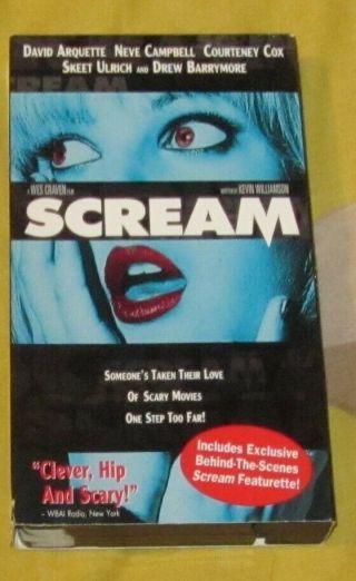 Scream Drew Barrymore Rare Blue Cover Variant Horror Vhs