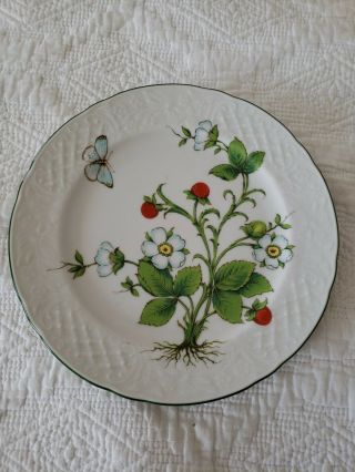 Vintage Rare Schumann Arzberg Germany Bavaria Salad Plate 8 " Wild Strawberry