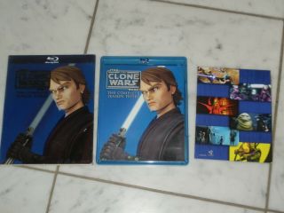 Star Wars: The Clone Wars - The Complete Season Three (blu - Ray Disc,  2011) Rare
