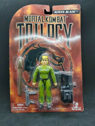 Sonya Blade Vintage Mortal Kombat Trilogy Figure 1998 Toy Island 90s Rare