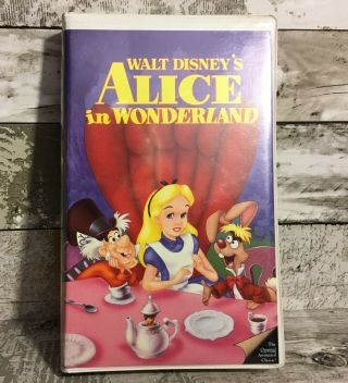 Rare Vintage Alice In Wonderland (vhs) Walt Disney 