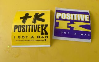 2 Vtg Positive K I Got A Man Promo Stickers Rare Rap 1992 Orig Island Records