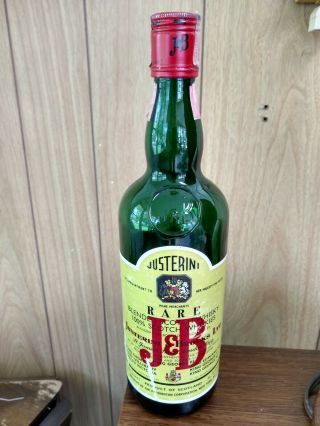 Vintage Rare J & B Blended Scotch Whisky Bottle 4/5 Quart