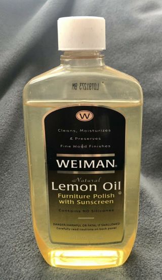 Weiman Natural Lemon Oil Furniture Polish With Sunscreen 16 Fl Oz Rare