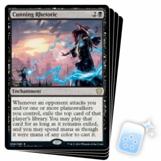 Cunning Rhetoric X4 Commander 2021 Magic Mtg Card