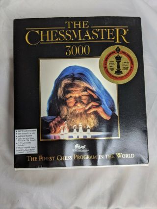 The Chessmaster 3000 Big Box Ibm Pc Dos 3.  0 - 5.  25 " Floppy Big Box Game Rare