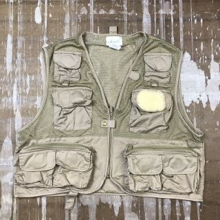 Rare Mesh Lined Vintage Ausable Fly Fishing Vest Mens Xxl -