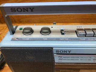 Vintage 90s SONY AM/FM Stereo Cassette - Corder CFS - 210 Sound Rider BLUE,  rare 3