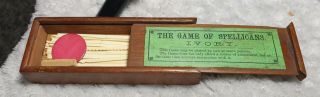 Extremely Rare Vintage Antique 1880c The Game Of Spellicans