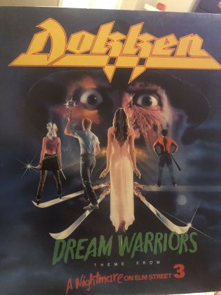 Dokken Dream Warriors Nightmare On Elm Street 3 Hard Rock Lp Freddy Krueger Rare