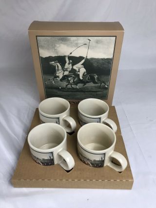Vintage 1980’s Ralph Lauren Polo Club Mugs Coffee Tea 12 Fl.  Oz Japan Nos Rare