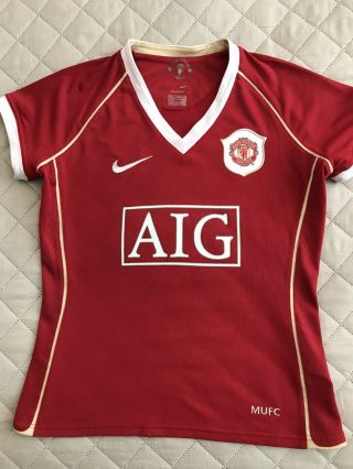 Rare Womens 2006 - 2007 Manchester United Shirt Jersey S Small Nike Epl Man Utd